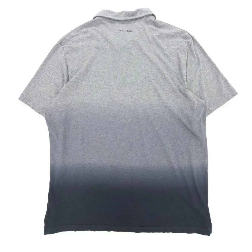 TRAVIS MATHEW Ombre Golf Polo Short Sleeve Casual Shirt Black Gray Athleisure XL - Picture 7 of 10